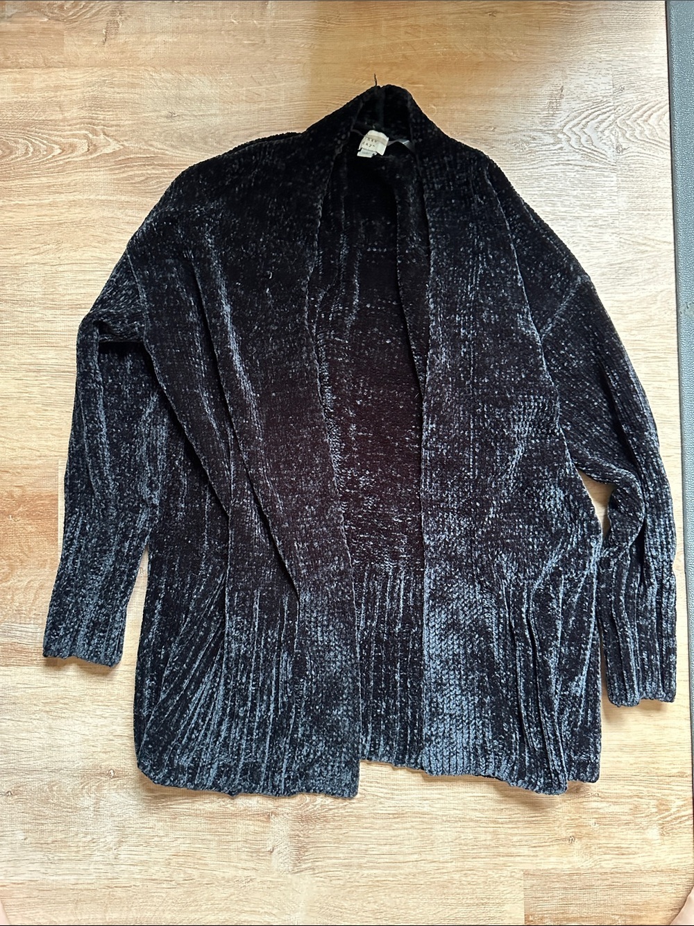 a new day Black Plush Velvet Cardigan